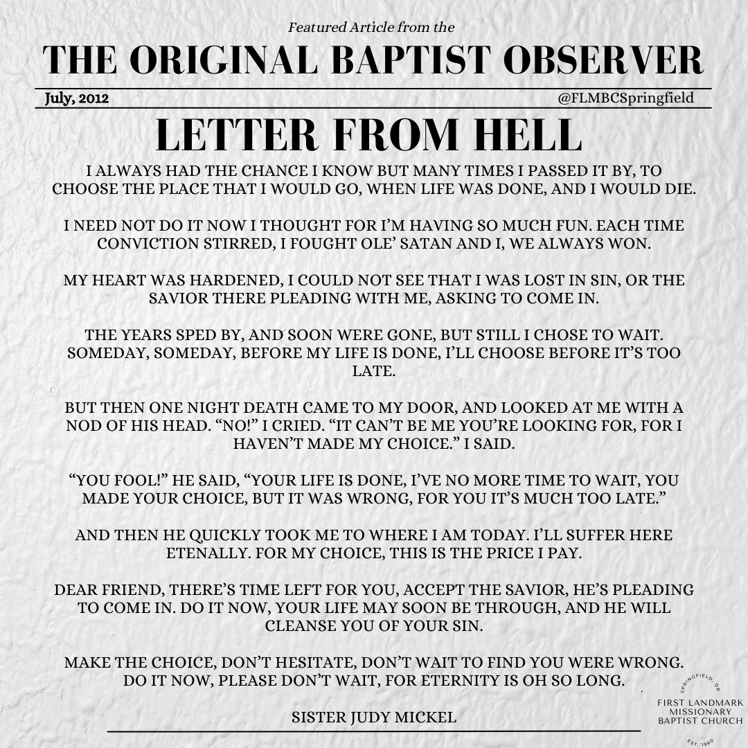 Letter from Hell