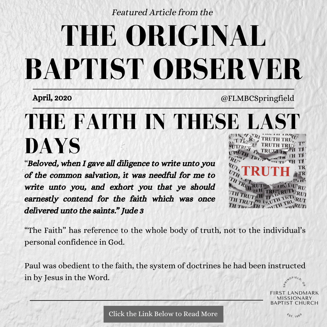 The Faith in These Last&nbsp;Days